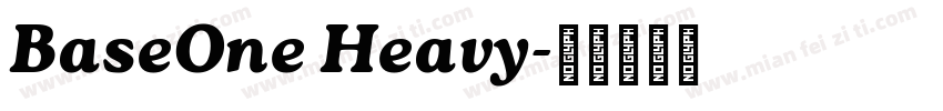 BaseOne Heavy字体转换